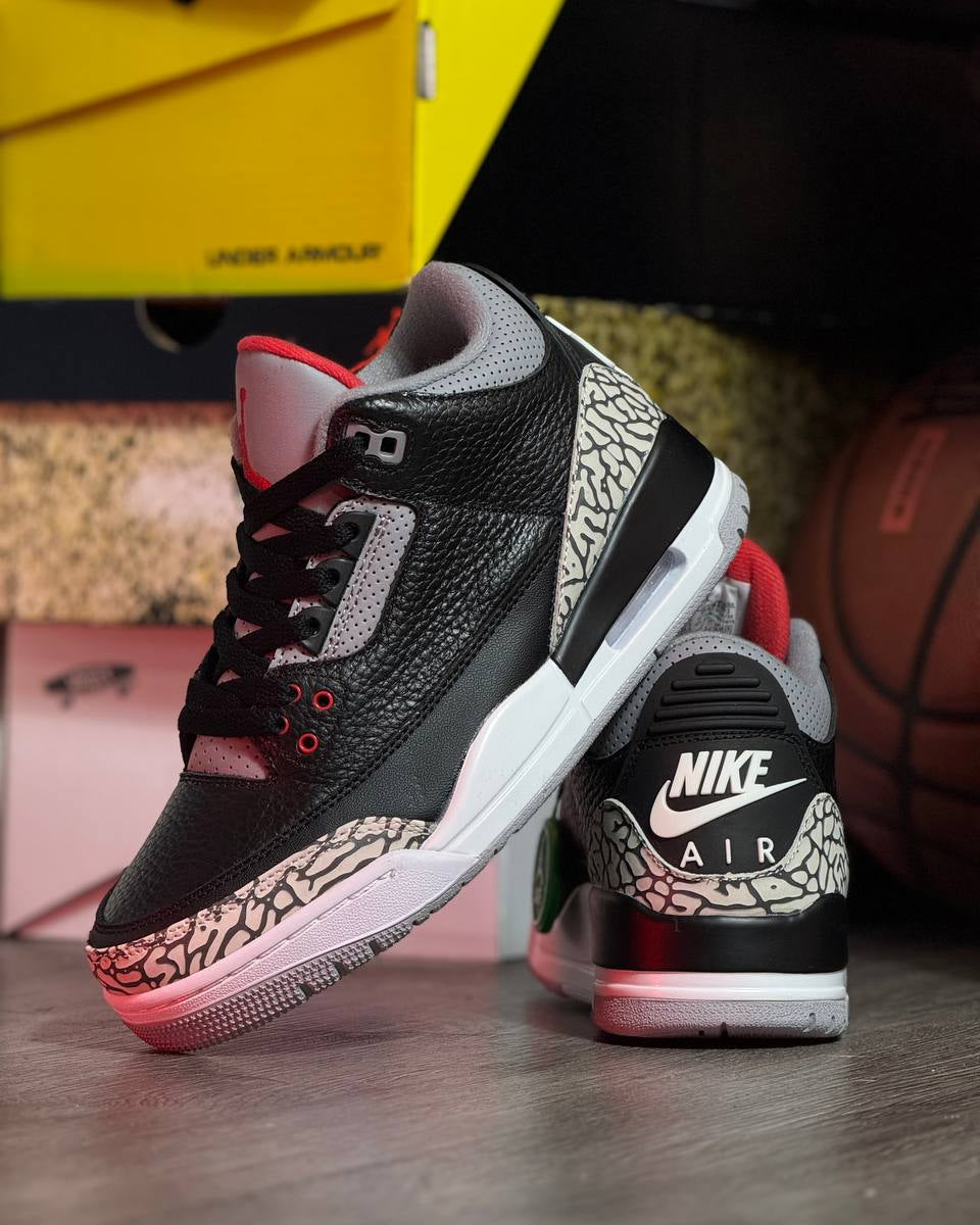 Air Jordan 3 “Black Cement – Web Monkey Shoes