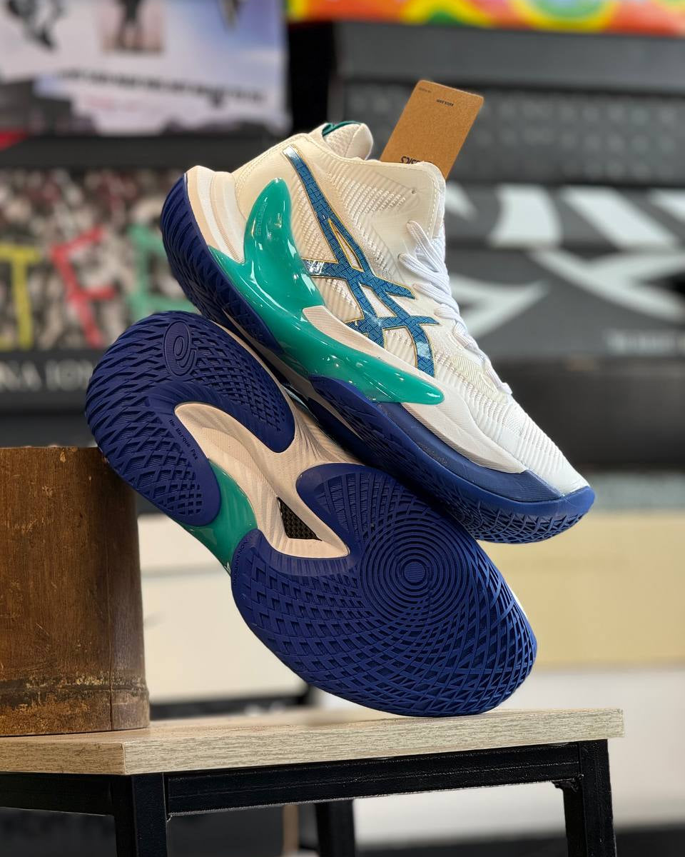 ASICS Nova Surge 2 – White Teal Blue – Web Monkey Shoes