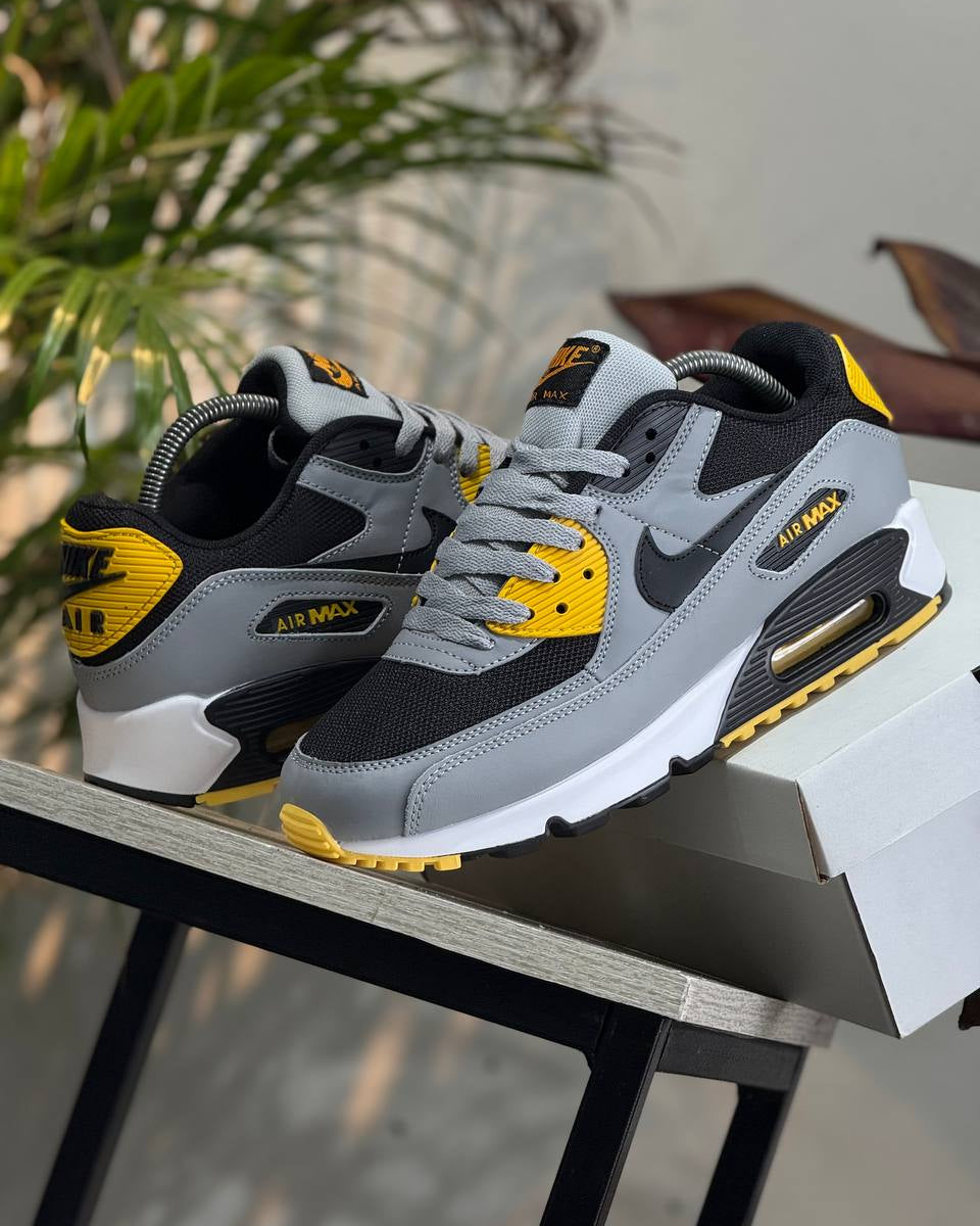 Nike Air Max 90 – Grey / Black / Yellow