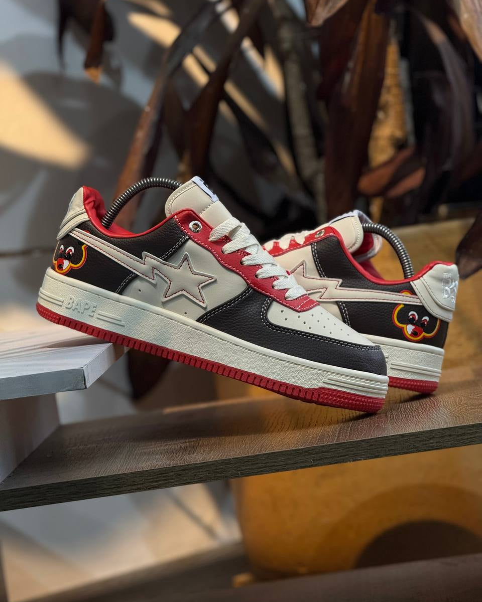 BAPE STA Low Black Red White – Street Icon Edition