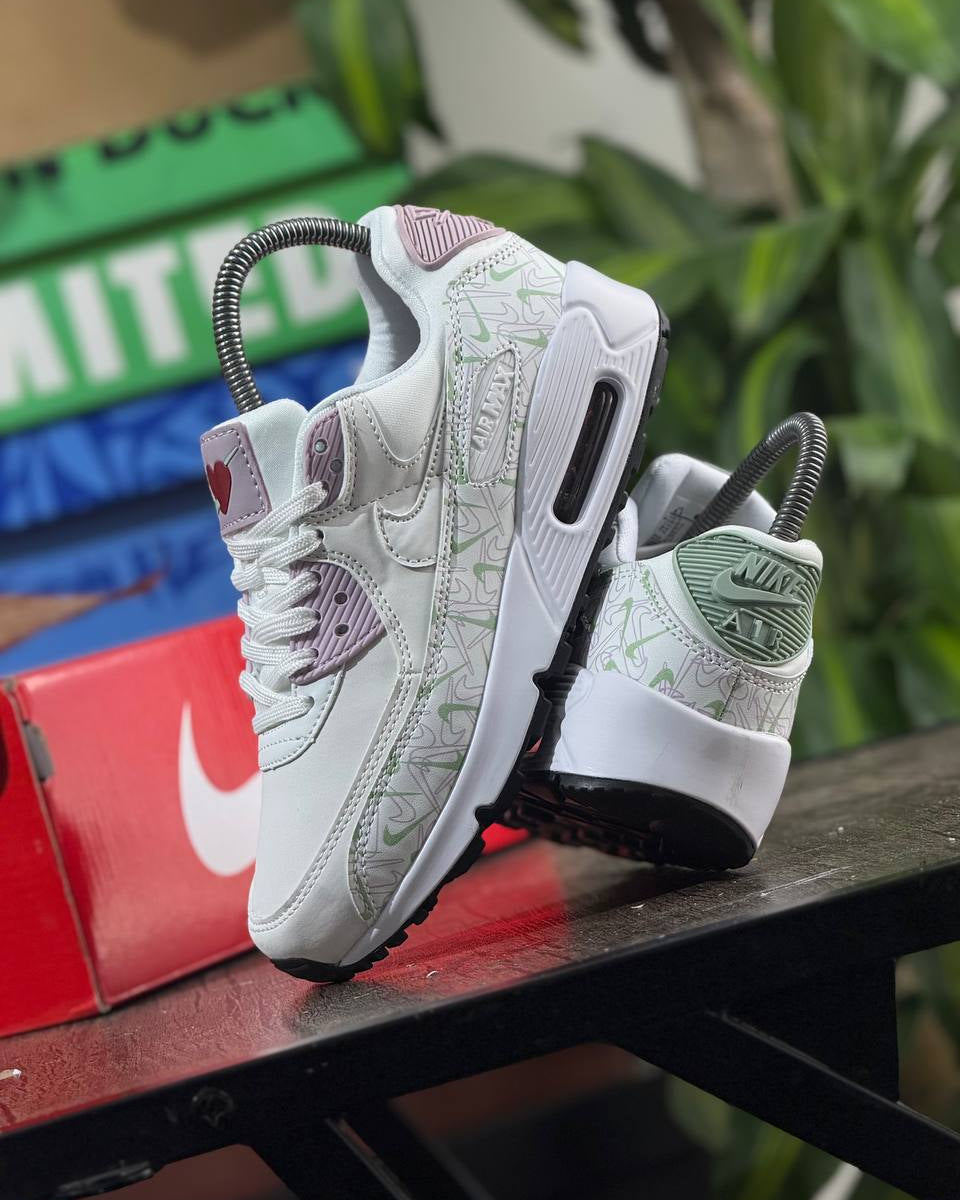 Nike Air Max 90 Floral – White / Pastel Green / Soft Pink