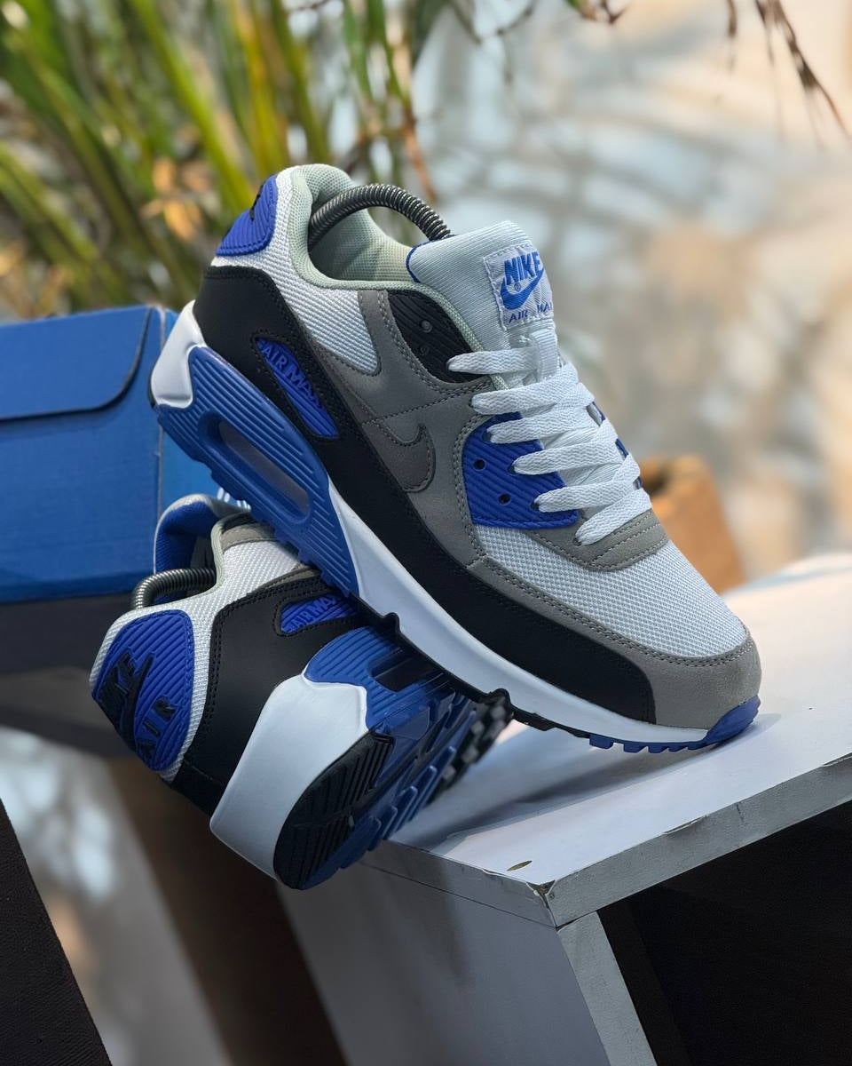 Nike Air Max 90 – Grey / Royal Blue / Black