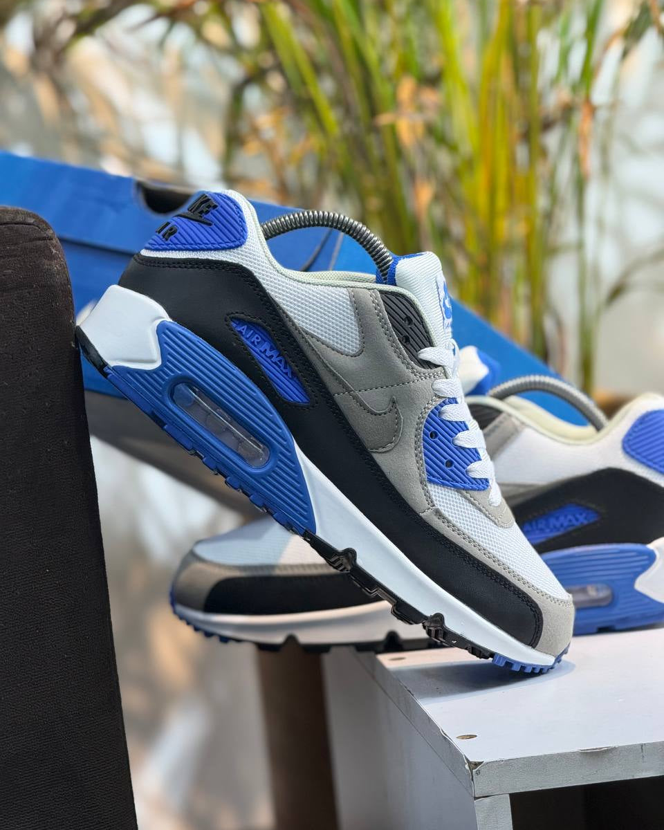 Nike Air Max 90 – Grey / Royal Blue / Black