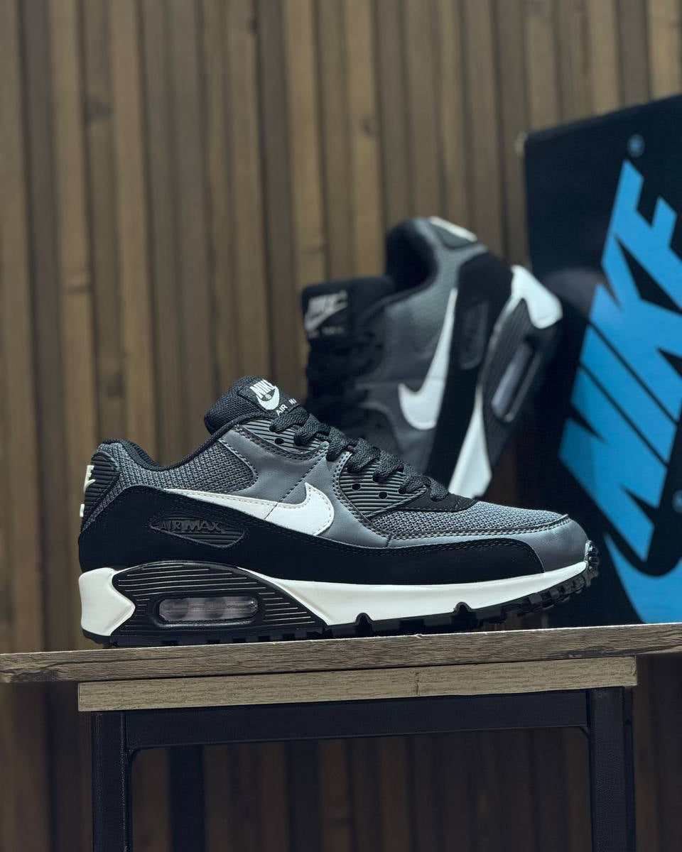 NIKE AIR MAX 90 BLACK GREY WHITE