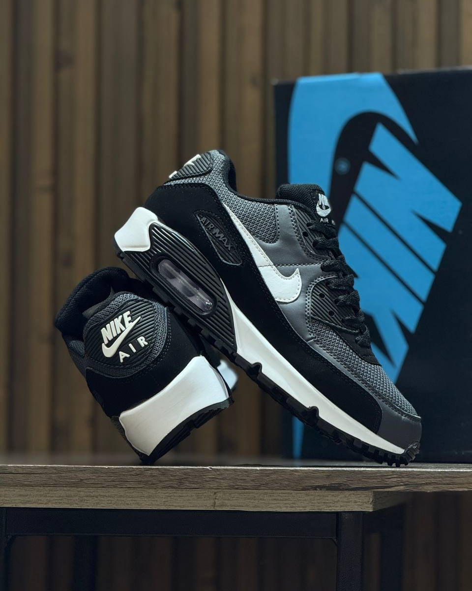 NIKE AIR MAX 90 BLACK GREY WHITE