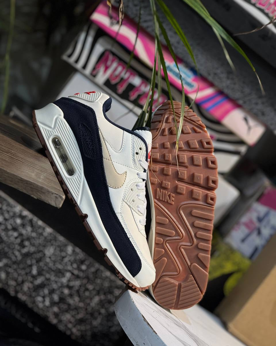 NIKE AIR MAX 90 SAIL NAVY RED