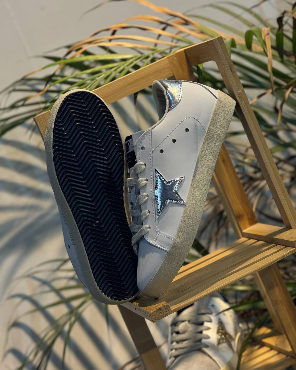 GOLDEN GOOSE SUPERSTAR WHITE / SILVER