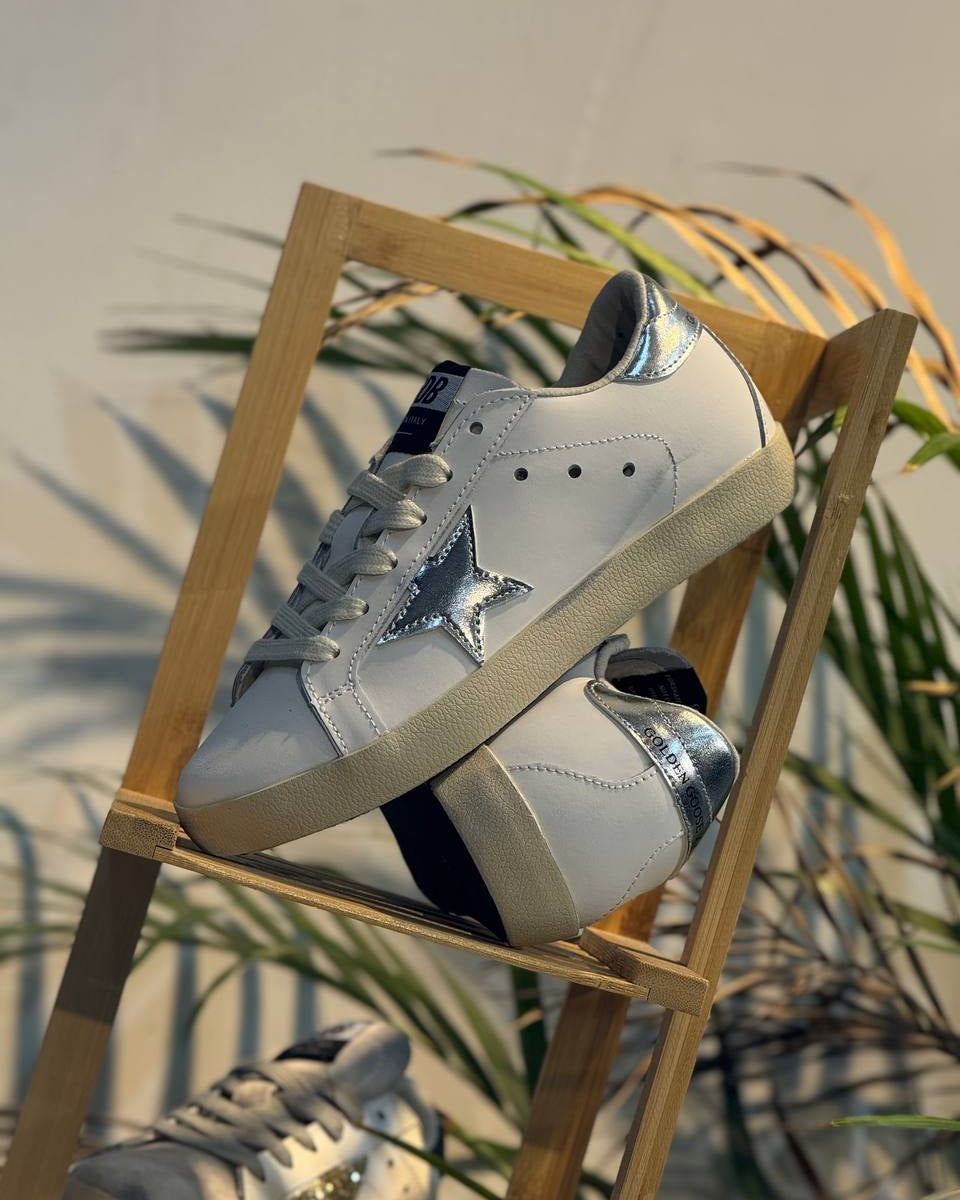 GOLDEN GOOSE SUPERSTAR WHITE / SILVER