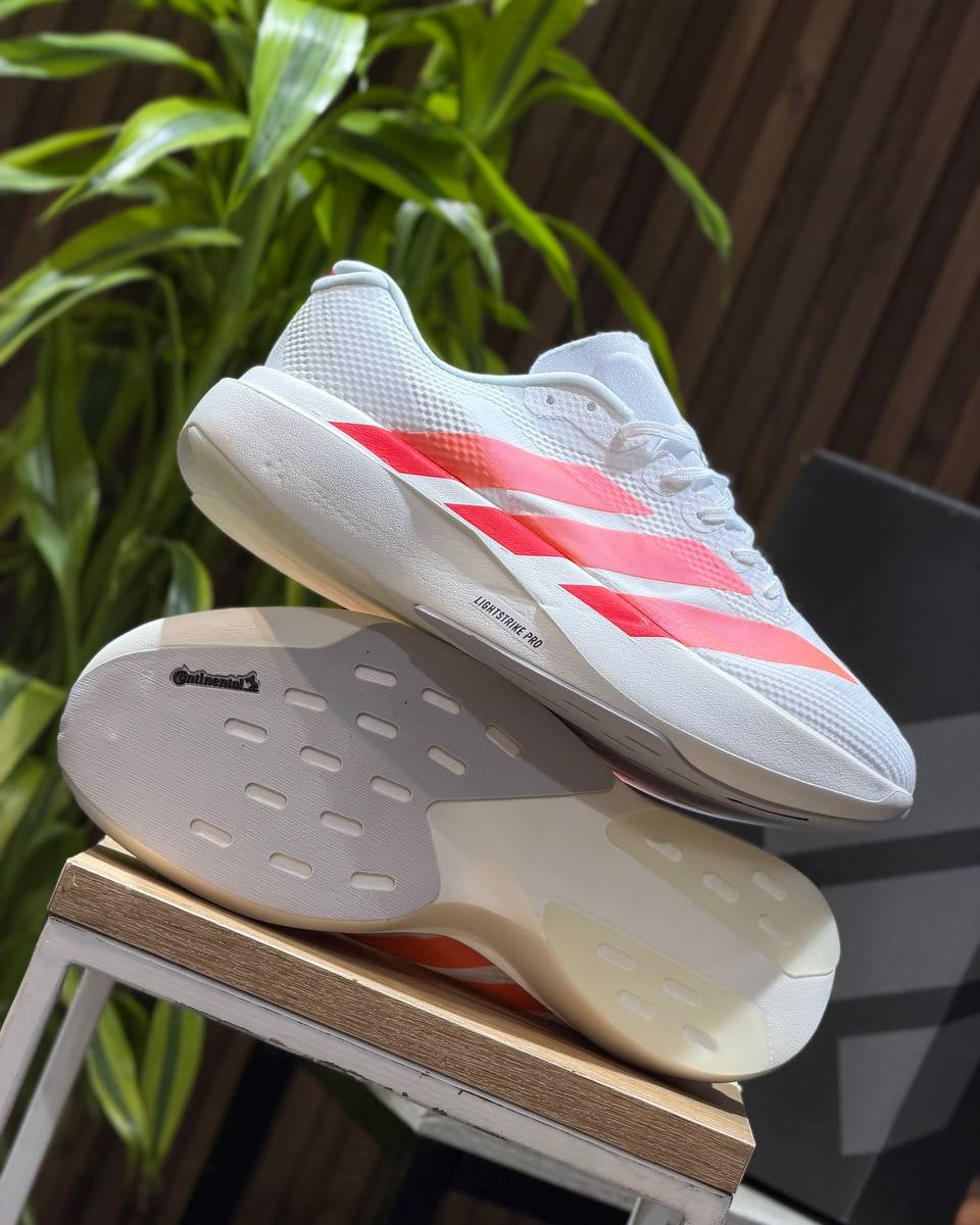 adidas Adizero EVO SL “Cloud White / Beam Orange / Lucid Red”