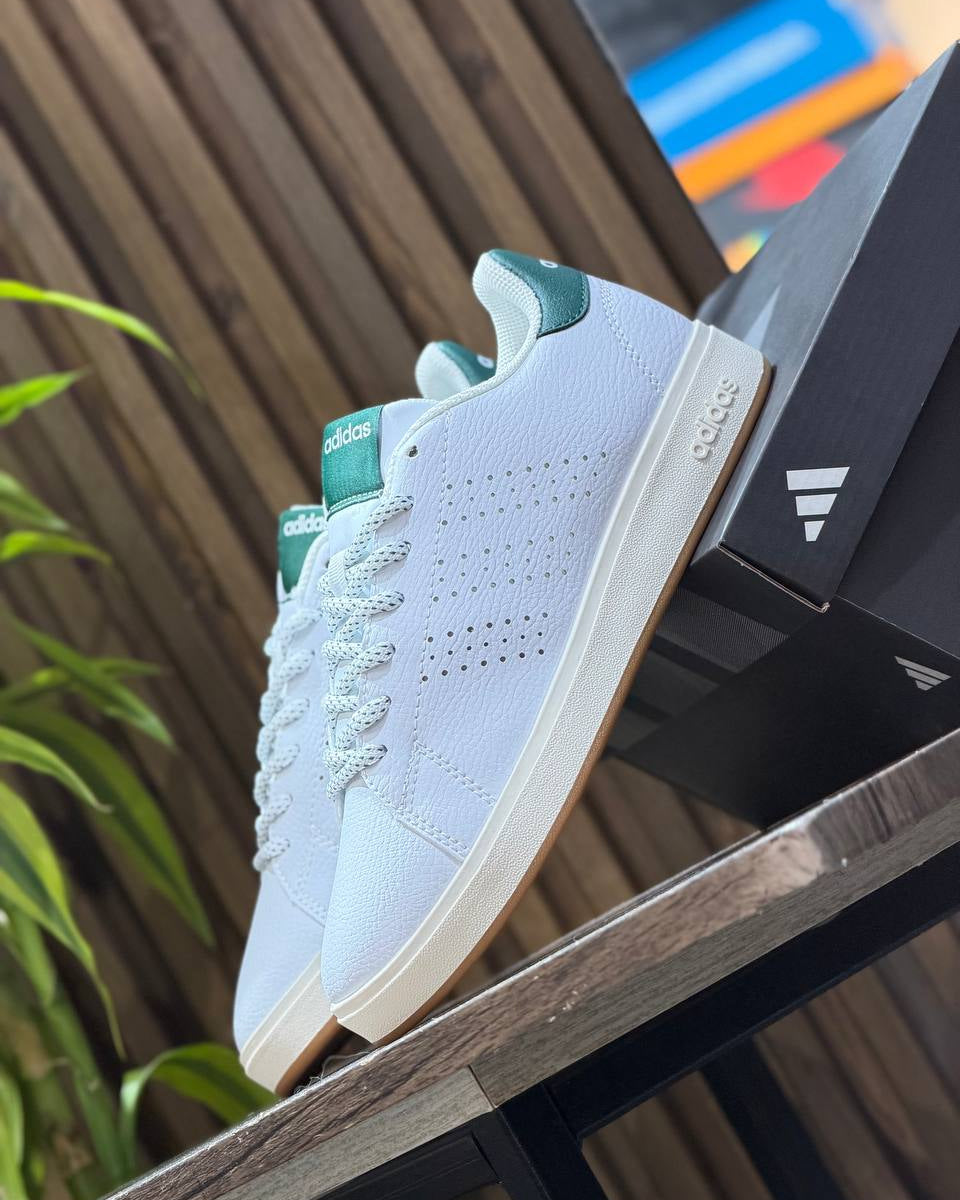 adidas Advantage Base 2.0 “Cloud White / Collegiate Green”