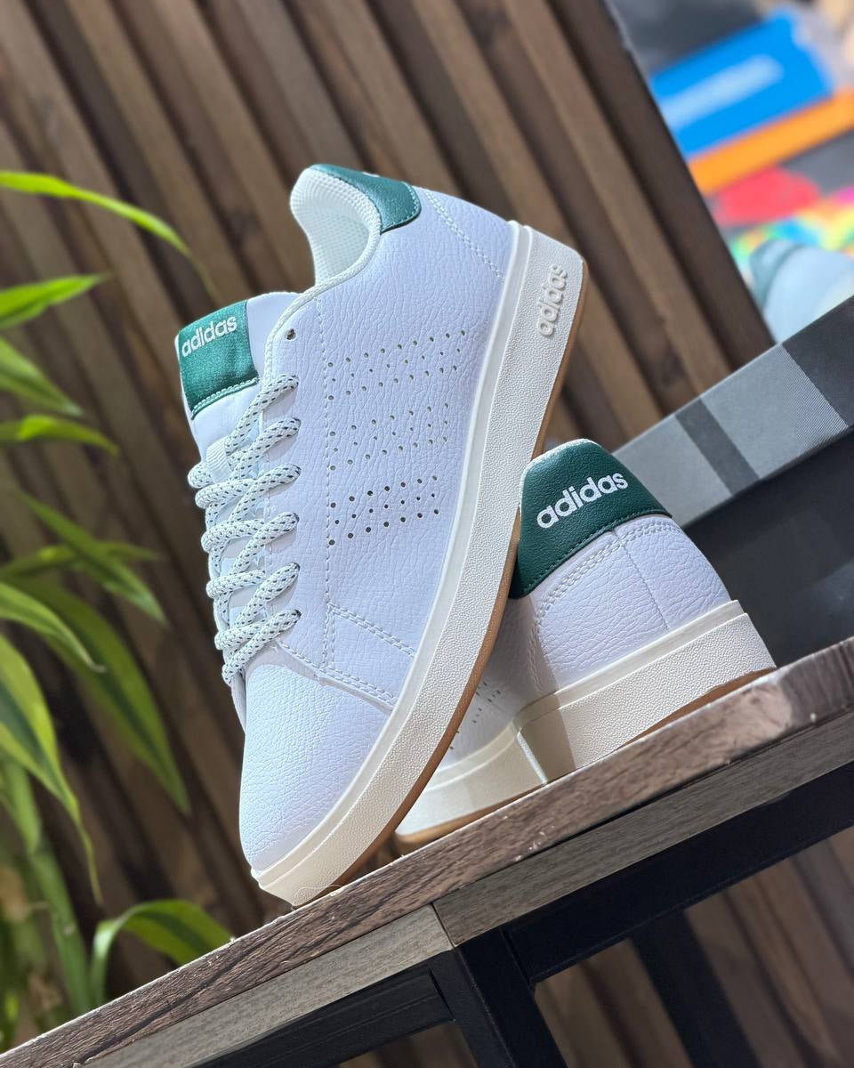 adidas Advantage Base 2.0 “Cloud White / Collegiate Green”