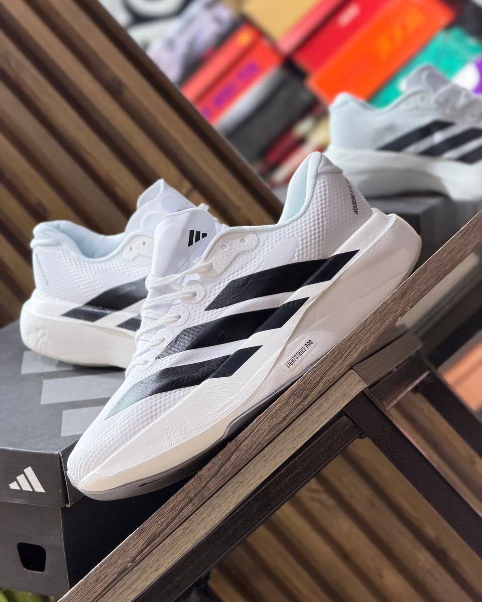 adidas Adizero EVO SL EXO “Cloud White / Core Black / Iron Metallic”
