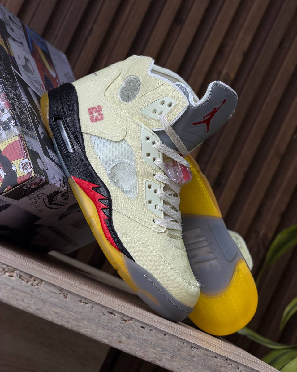 Off-White x Air Jordan 5 Retro SP “Sail”