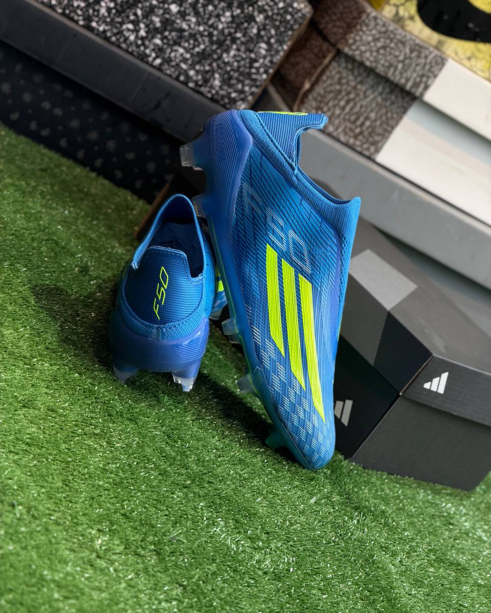 adidas F50 Elite Laceless FG Lucid Ray Blue/Team Solar Yellow 2/Lucid Aquamarine
