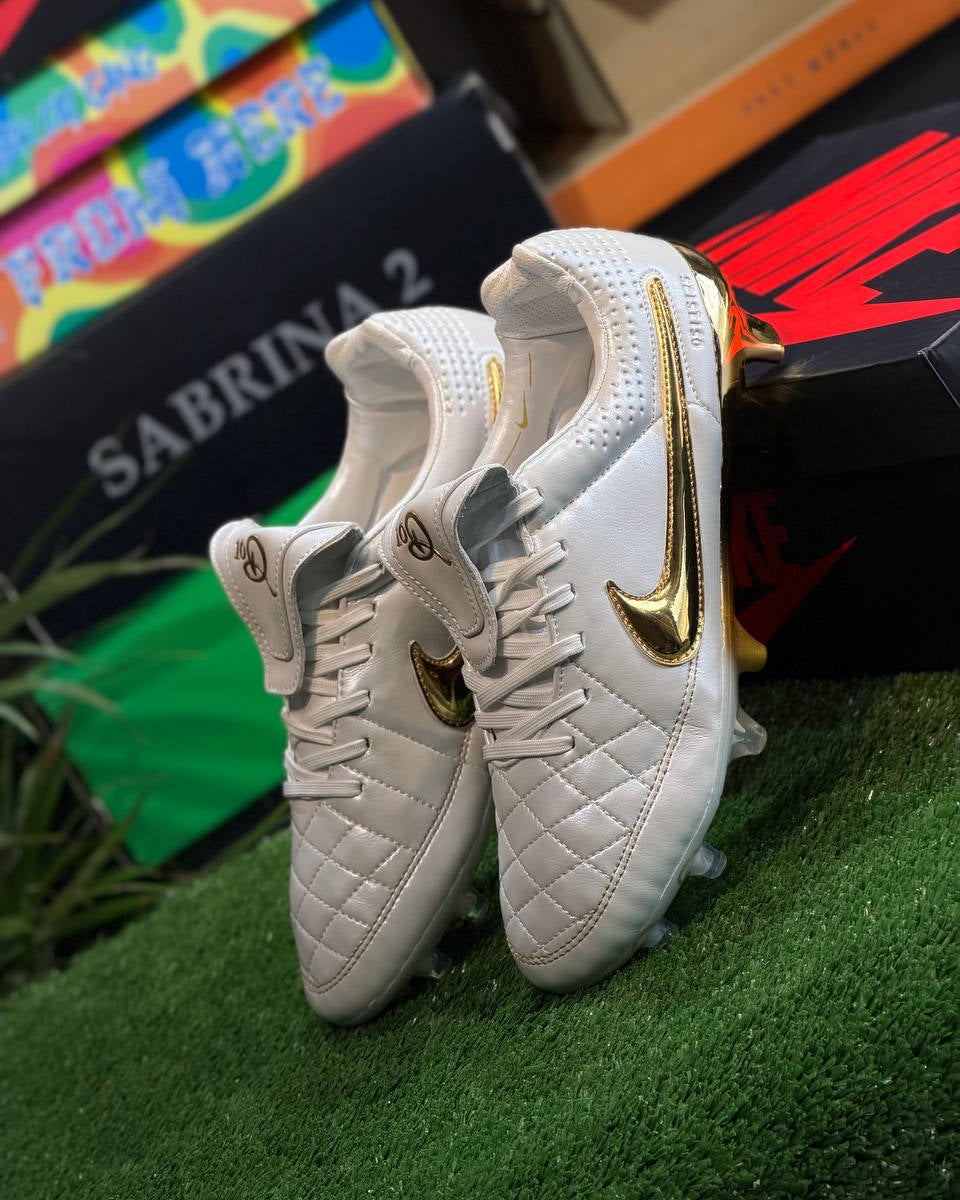 Nike Air Legend Tiempo R10 FG “White/Metallic Gold”