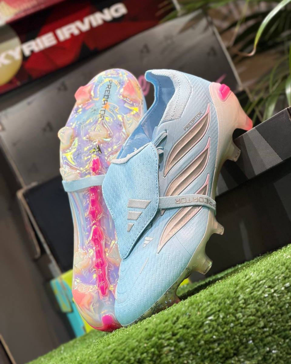 adidas Predator 26 Elite Fold-Over Tongue FG – Sky Blue/Pink