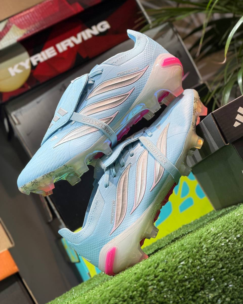 adidas Predator 26 Elite Fold-Over Tongue FG – Sky Blue/Pink