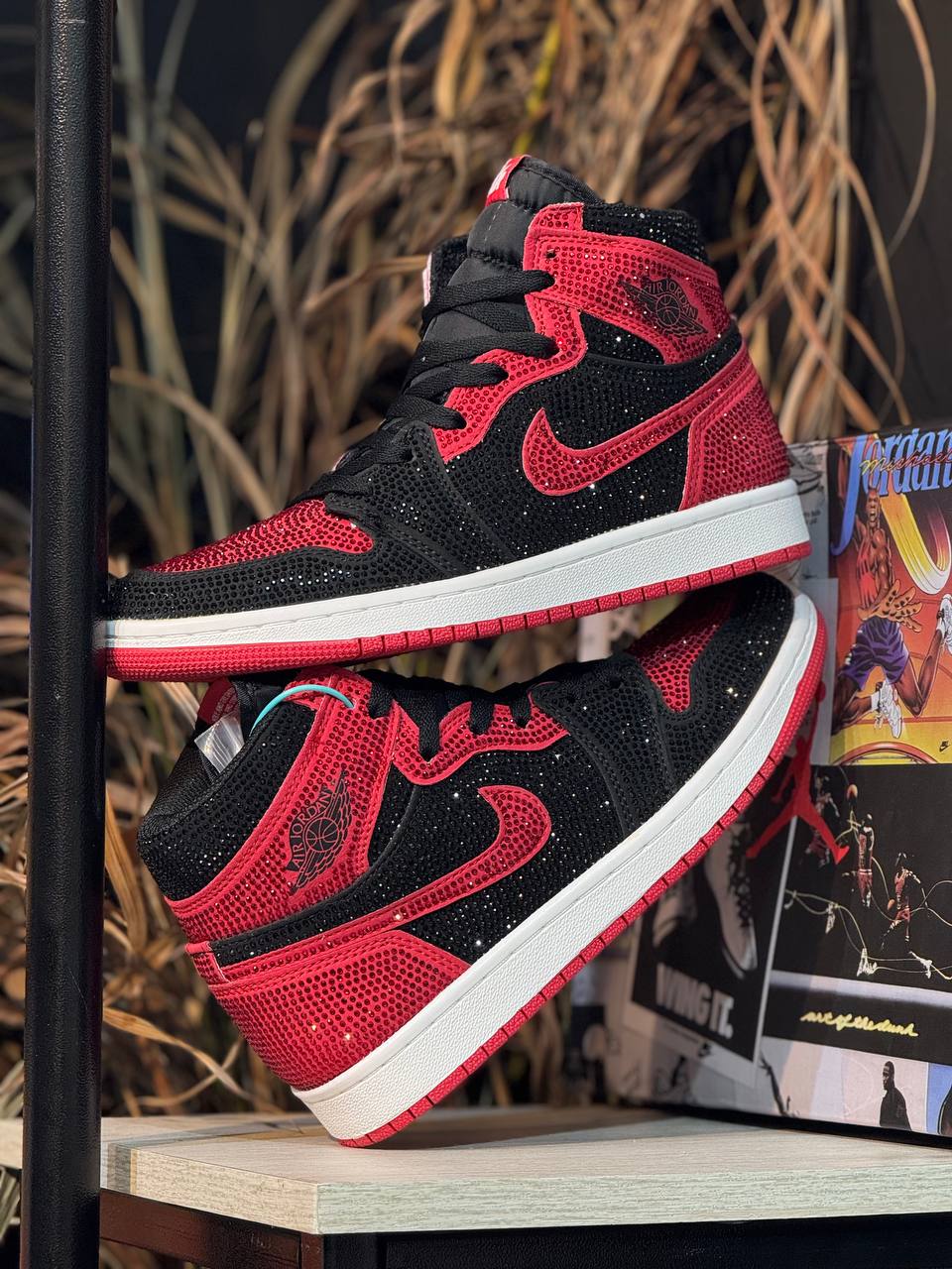 Air Jordan 1 High OG “Bred Rhinestone