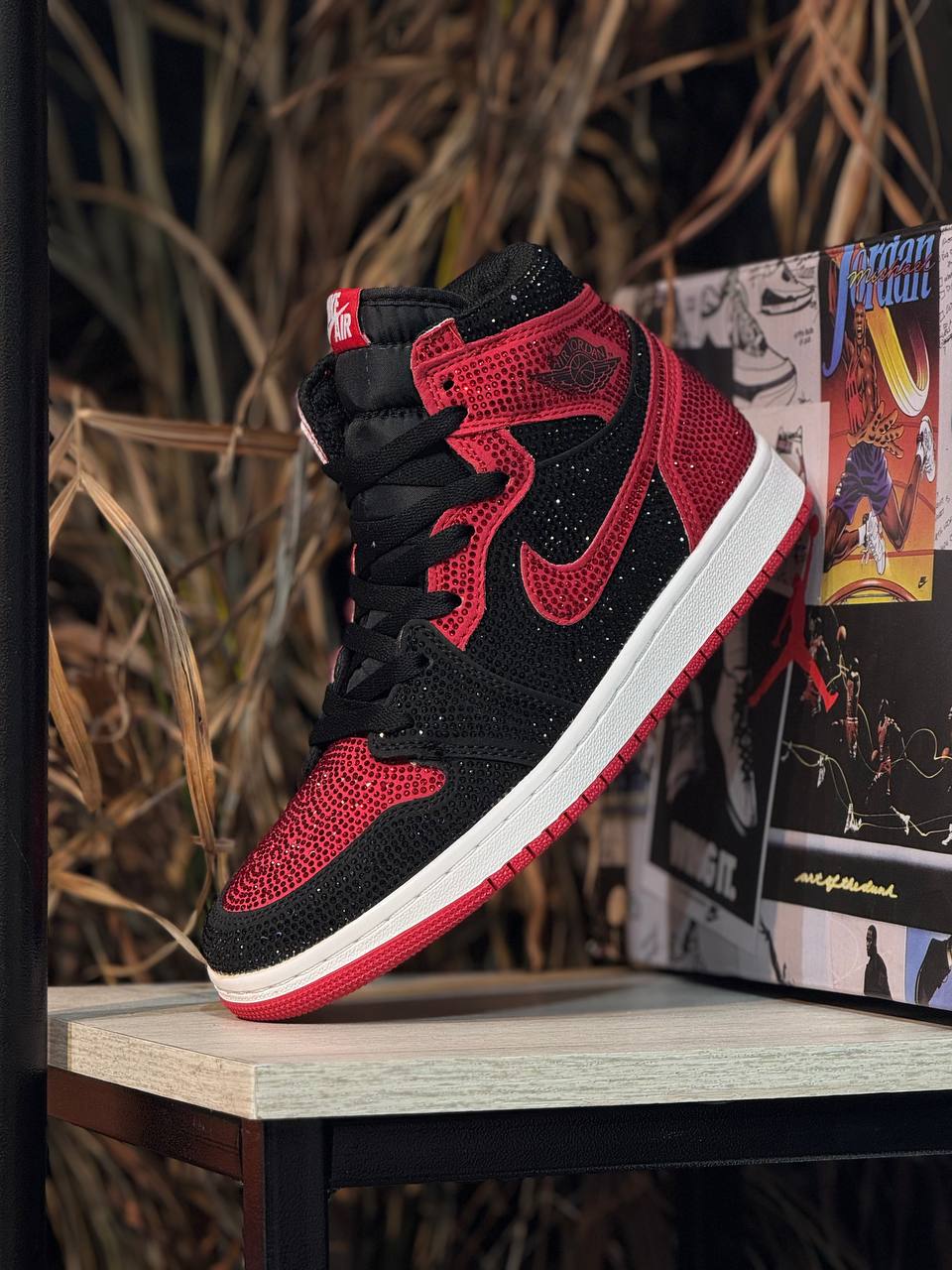 Air Jordan 1 High OG “Bred Rhinestone