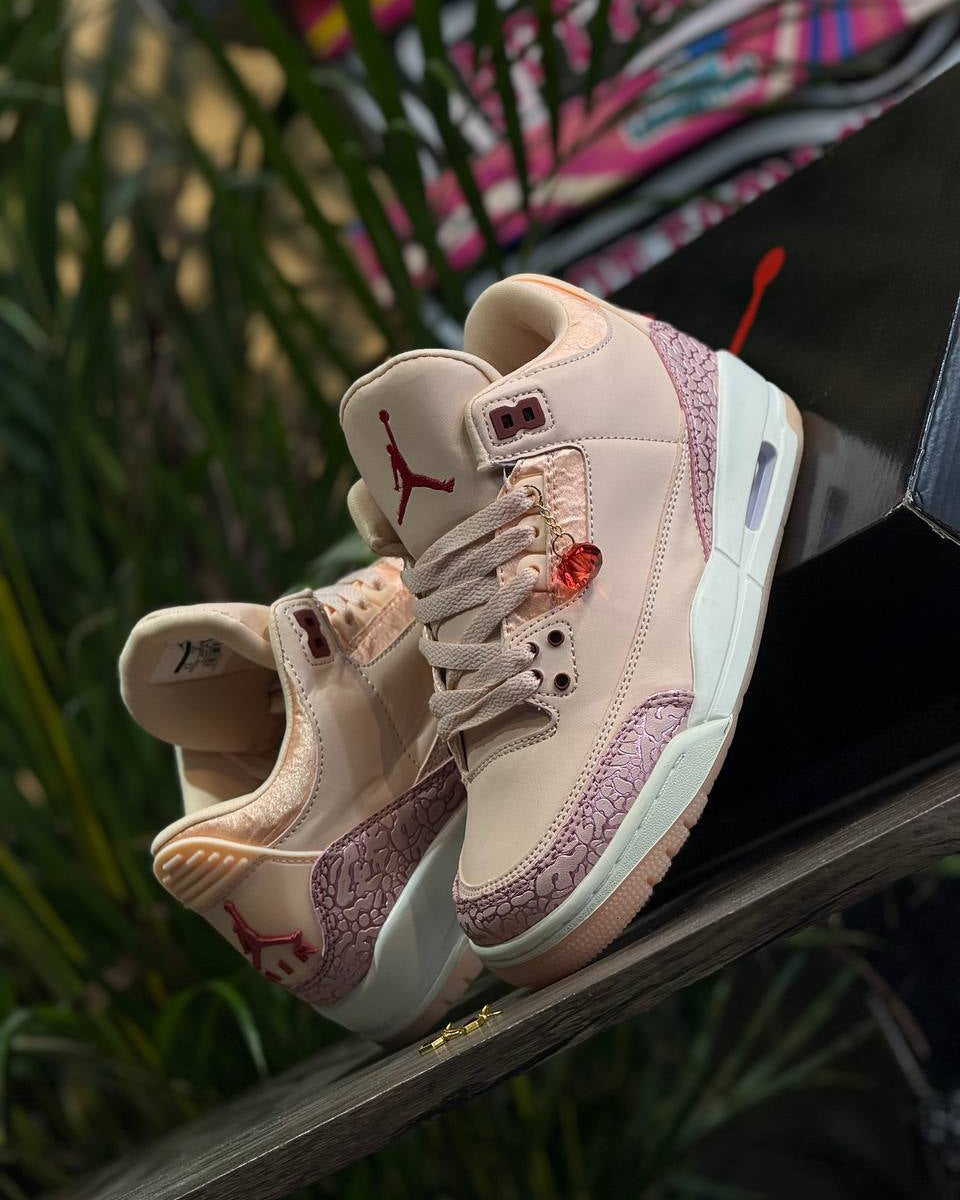 Air Jordan 3 “San Valentín” – Rosa/Crema (Valentine’s Edition)