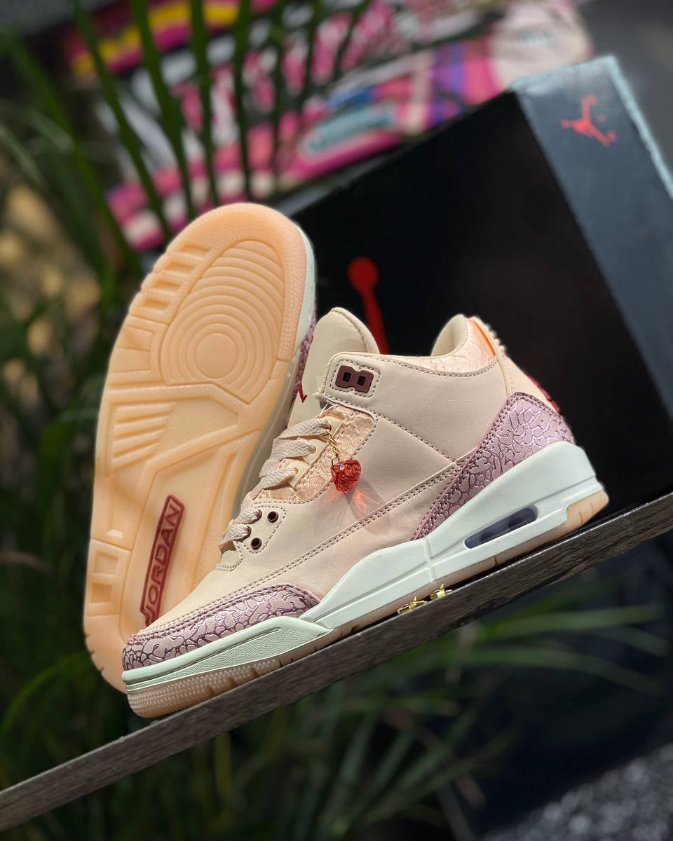 Air Jordan 3 “San Valentín” – Rosa/Crema (Valentine’s Edition)