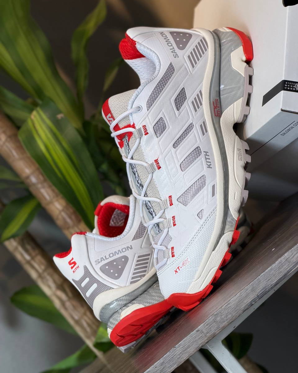 Kith x Salomon XT-4K “Kithmas — White Red”