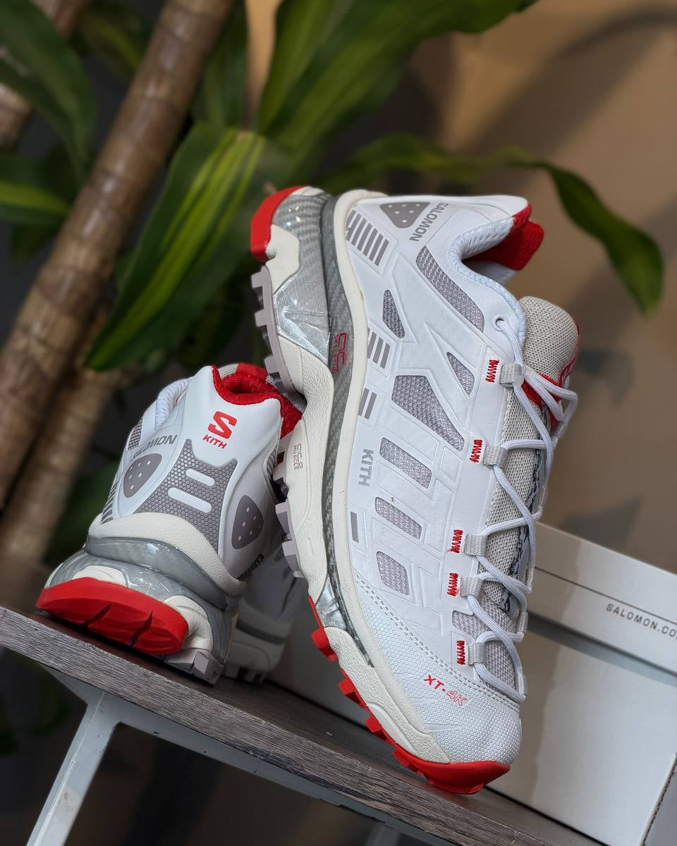 Kith x Salomon XT-4K “Kithmas — White Red”