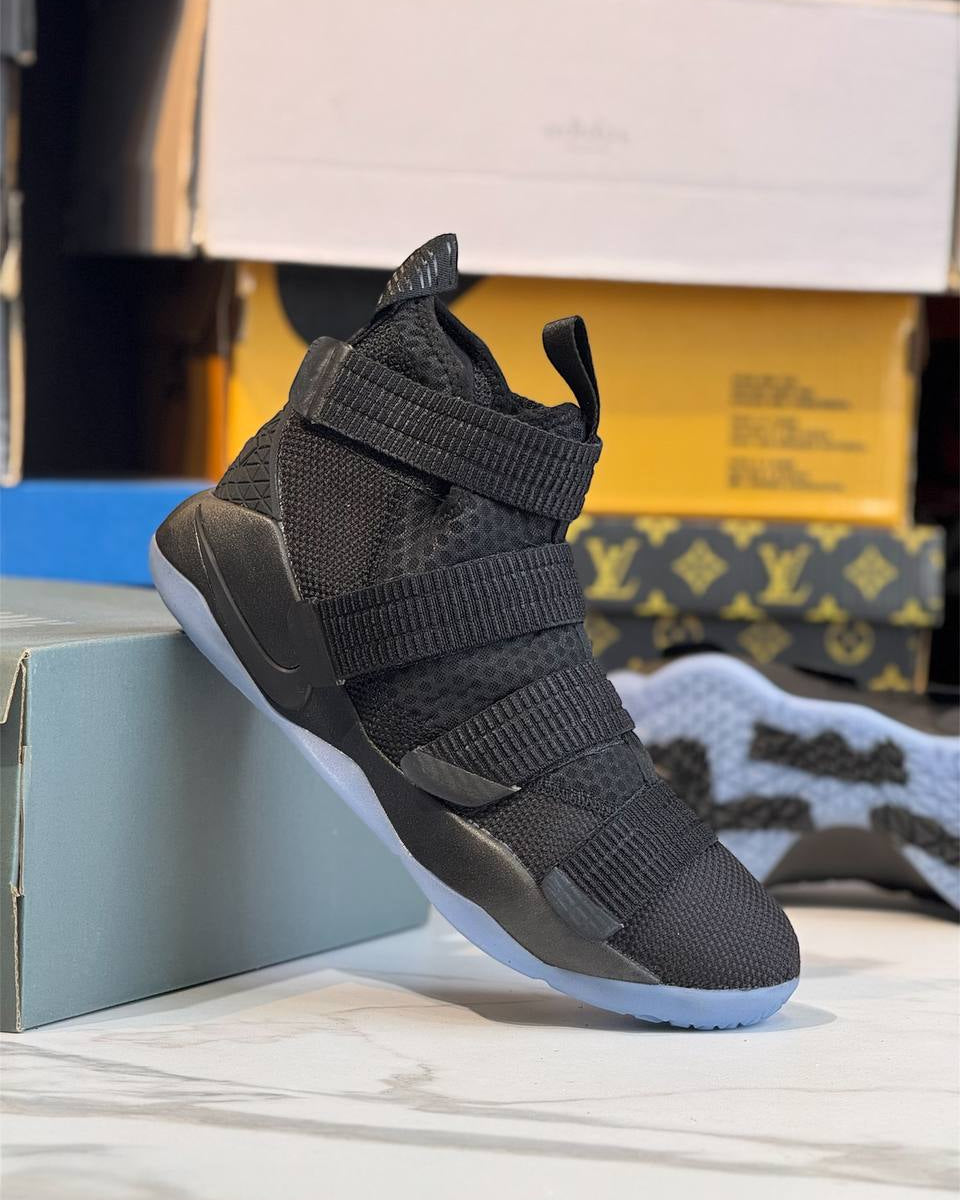 Nike LeBron Soldier 11 “Triple Black / Ice Sole”