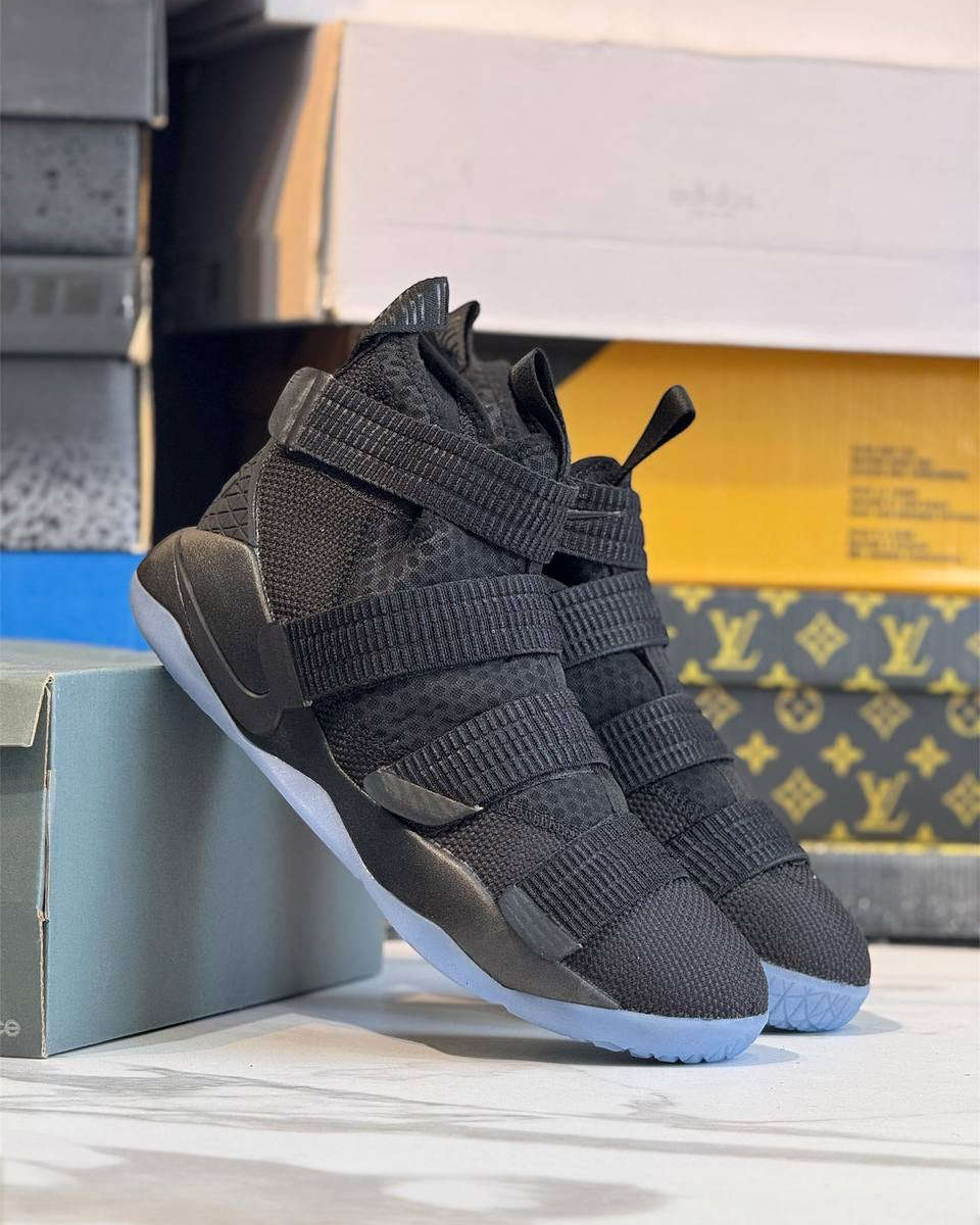 Nike LeBron Soldier 11 “Triple Black / Ice Sole”