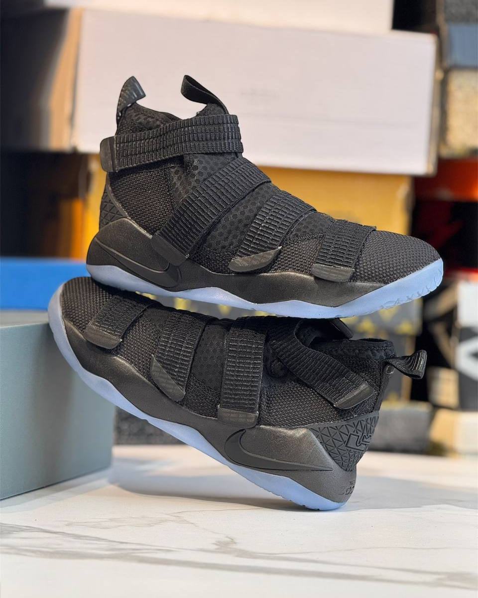 Nike LeBron Soldier 11 “Triple Black / Ice Sole”