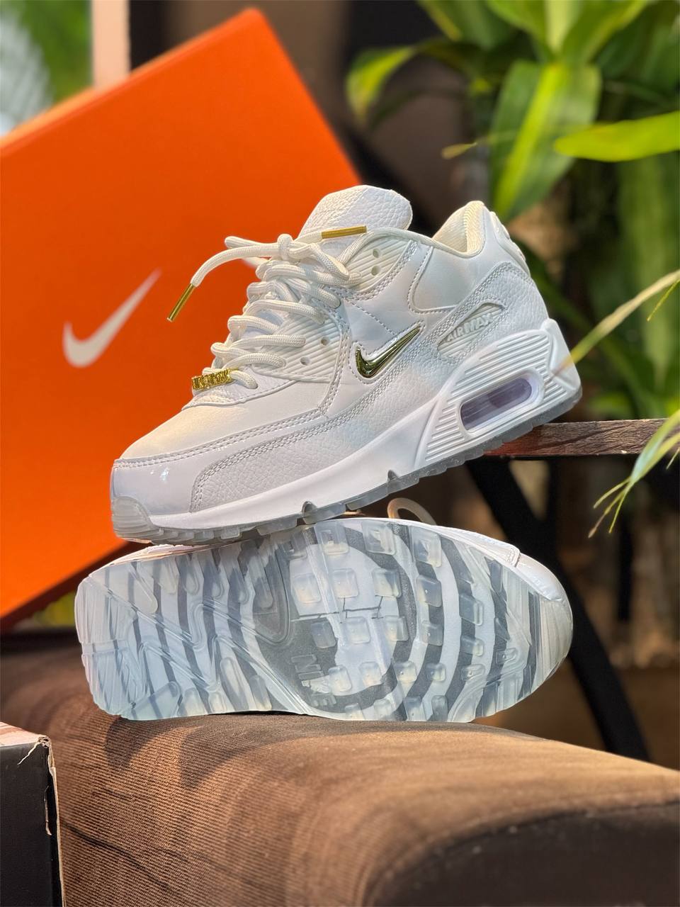 Nike Air Max 90 “Triple White Gold