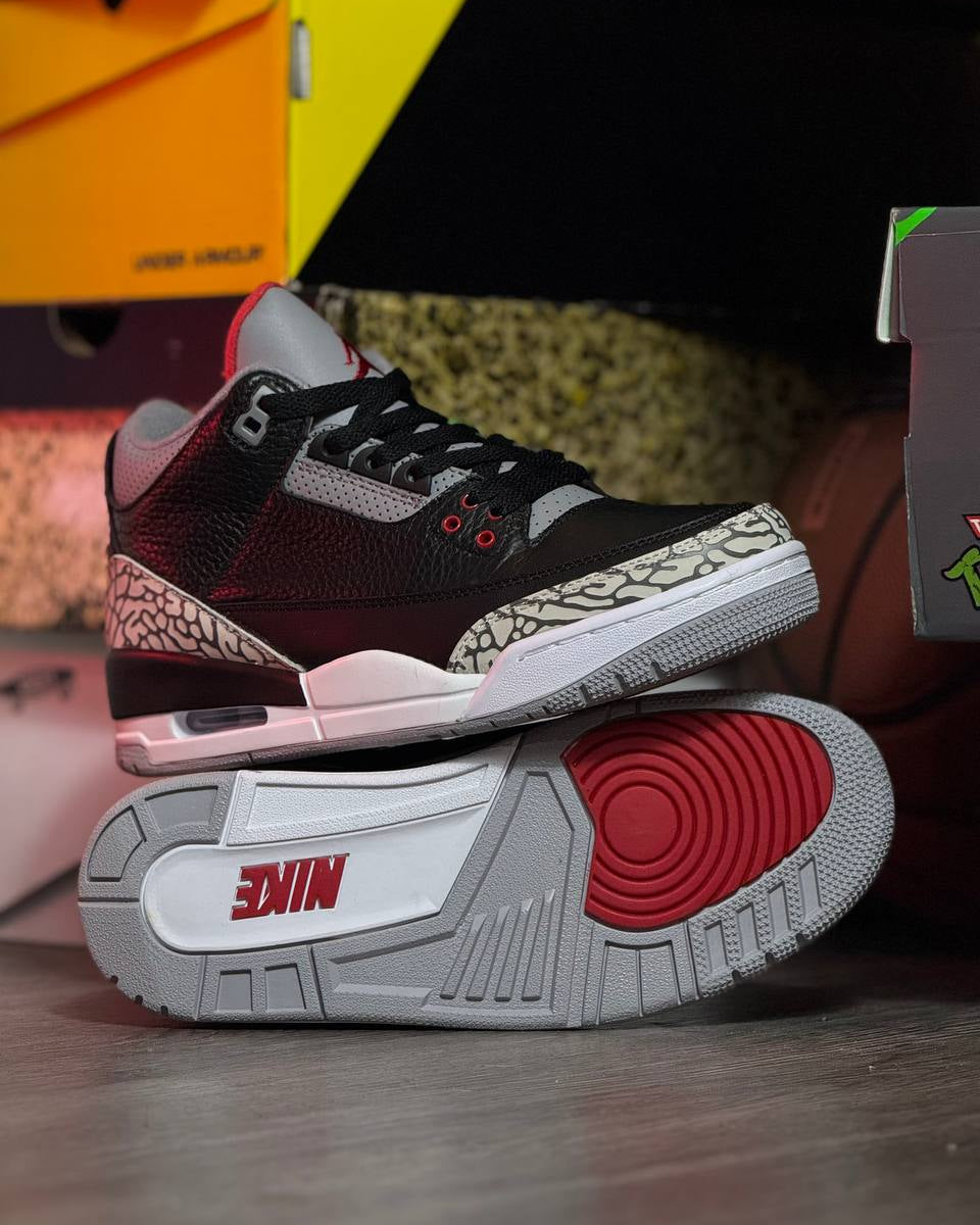 Air Jordan 3 “Black Cement – Web Monkey Shoes