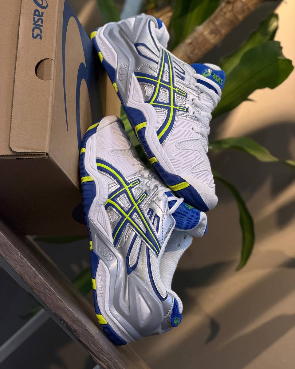 ASICS GEL-Resolution 5 – White/Royal Blue/Safety Yellow