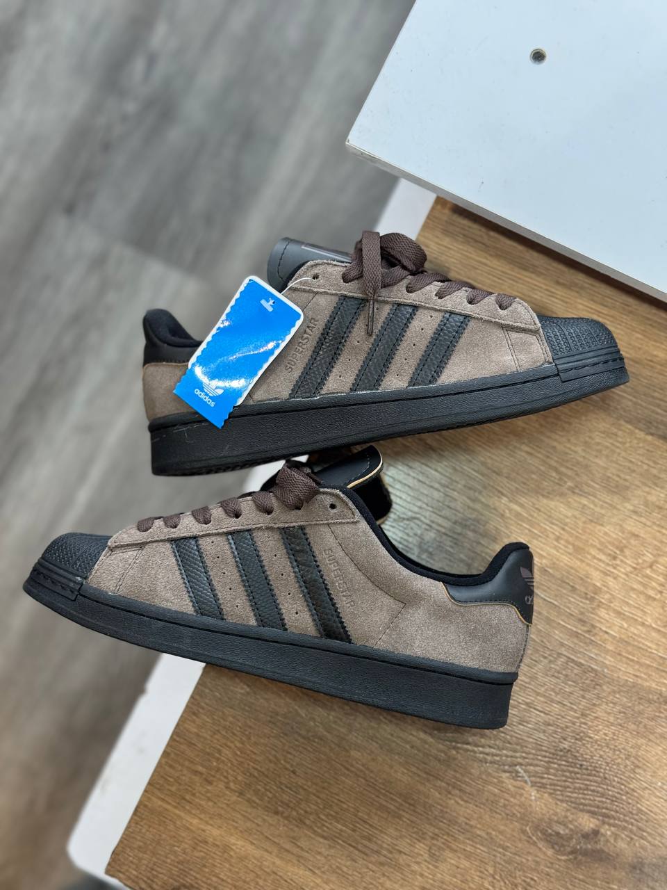 adidas gazelle silver green womens Adidas Superstar Suede Brown – Web Monkey Shoes