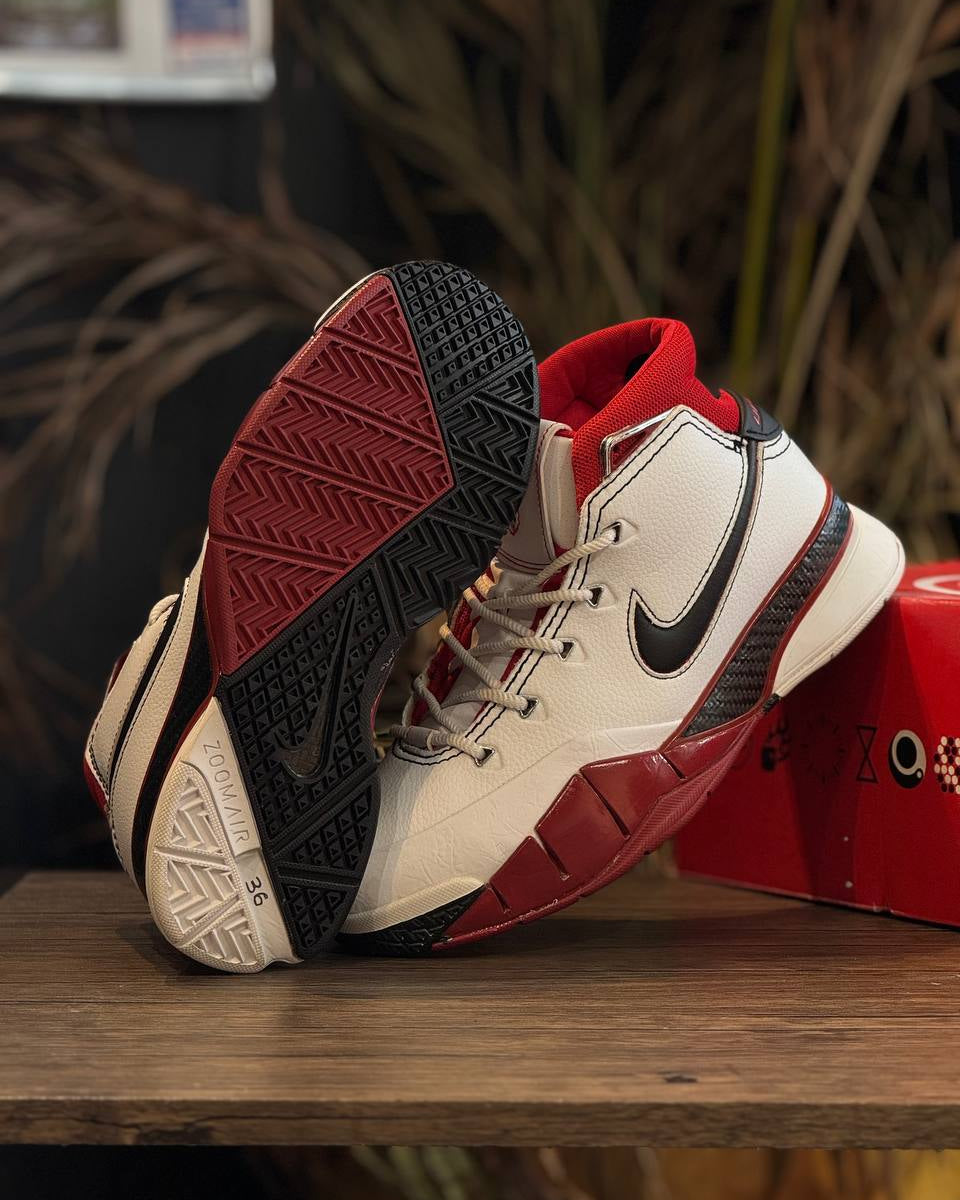 Nike Zoom Kobe 1 Protro White/Black/Varsity Red – Retro Performance Edition