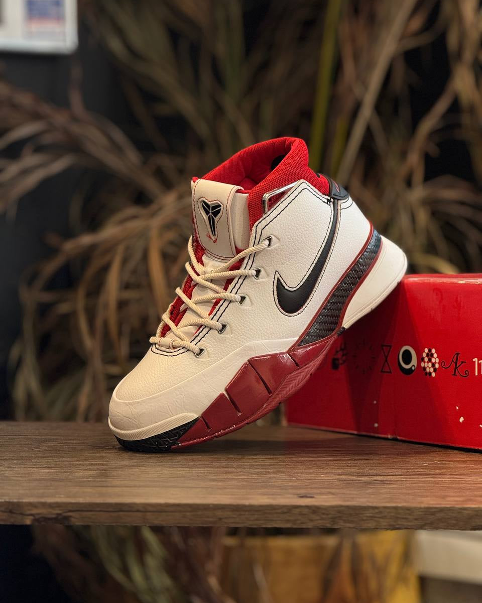 Nike Zoom Kobe 1 Protro White/Black/Varsity Red – Retro Performance Edition