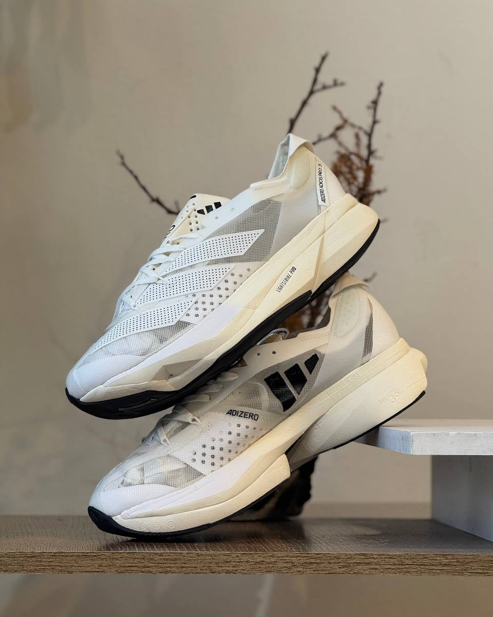 Adidas Adizero Adios Pro 3 – Triple White Edition