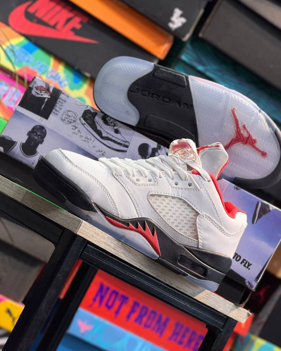 Air Jordan 5 Retro Low “Fire Red” White/Fire Red/Black