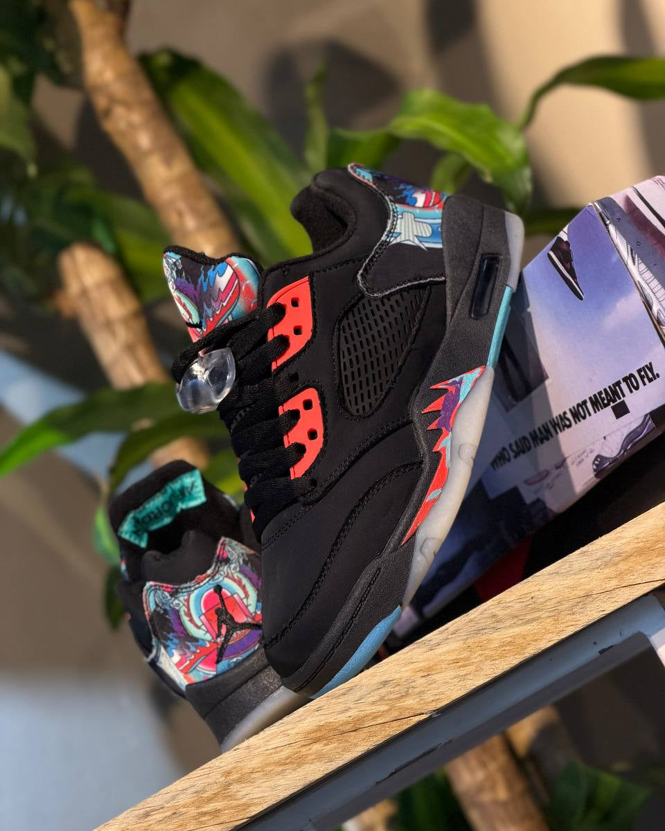 Air Jordan 5 Retro Low “Chinese New Year” Black/Bright Crimson/Beta Blue/Black