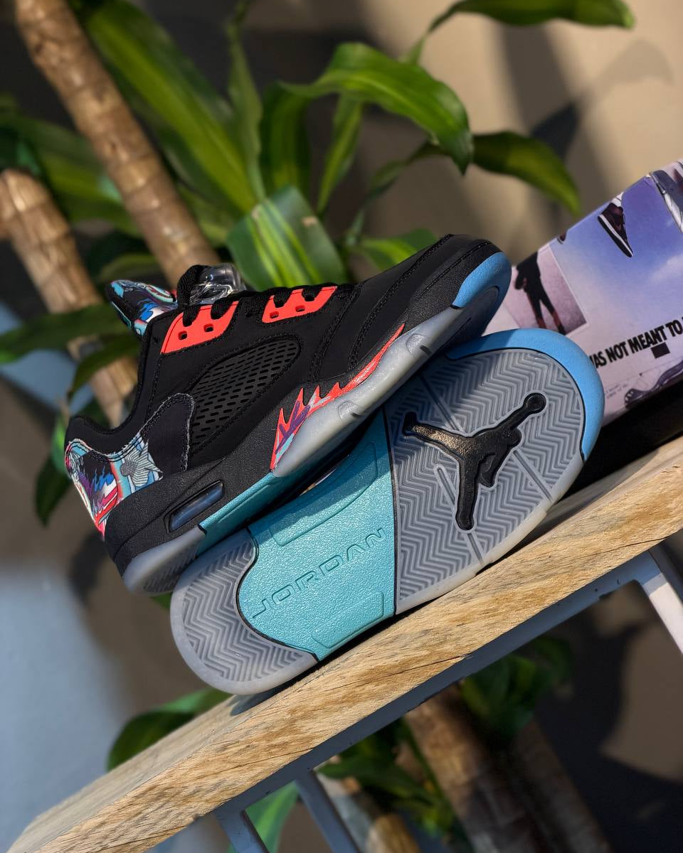 Air Jordan 5 Retro Low “Chinese New Year” Black/Bright Crimson/Beta Blue/Black
