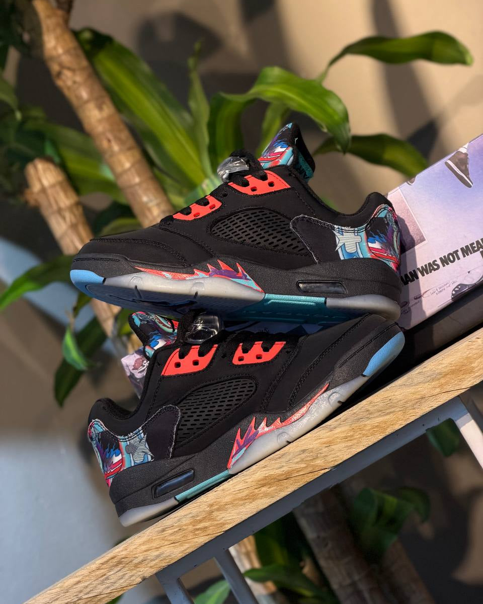 Air Jordan 5 Retro Low “Chinese New Year” Black/Bright Crimson/Beta Blue/Black