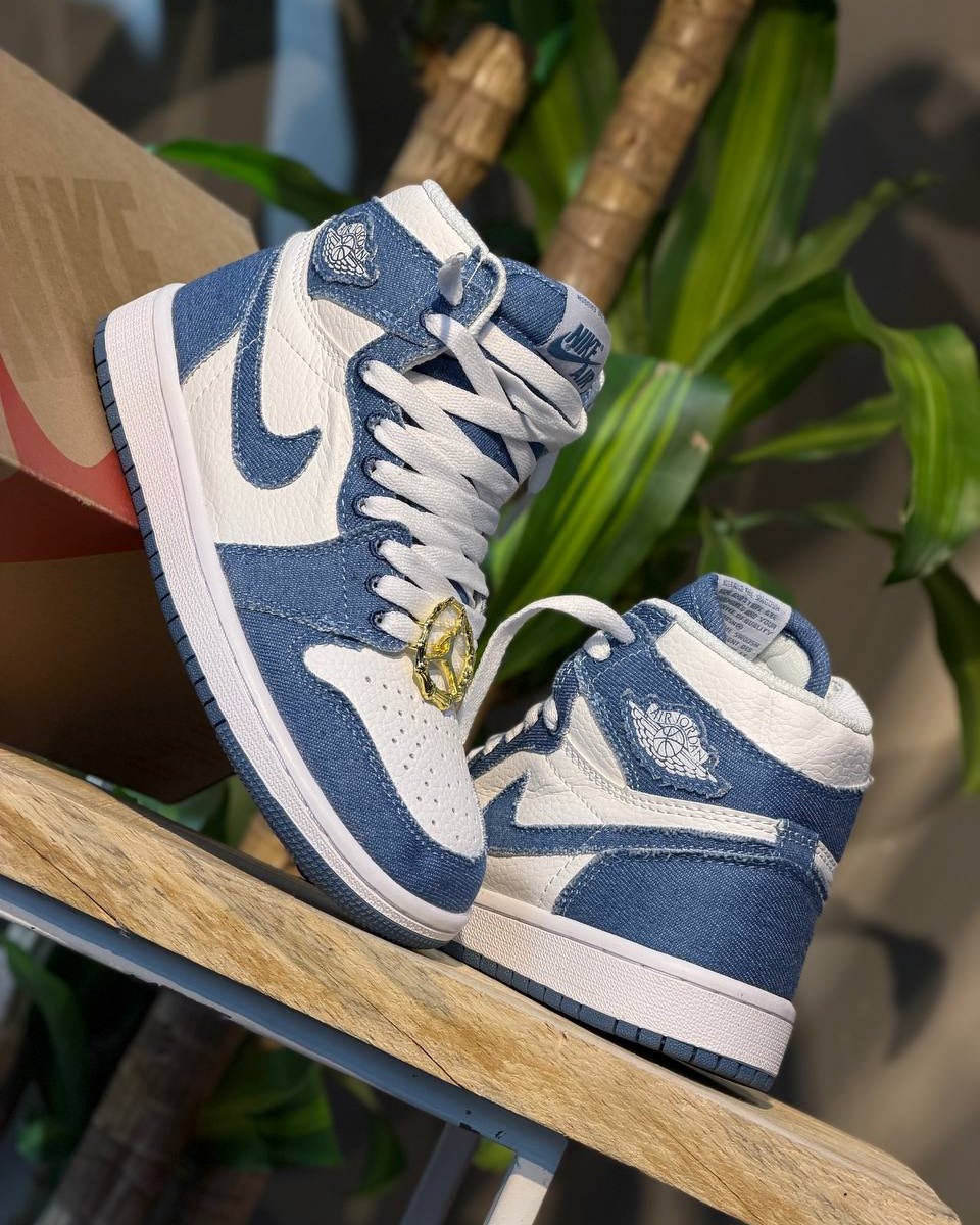 Air Jordan 1 Retro High OG WMNS “Denim” White/Worn Blue/Metallic Gold