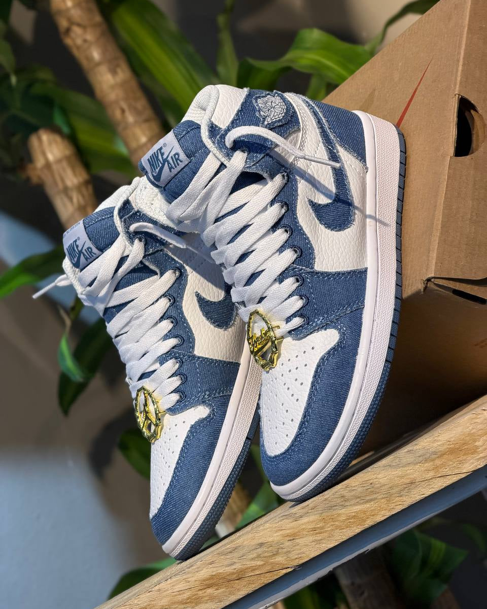 Air Jordan 1 Retro High OG WMNS “Denim” White/Worn Blue/Metallic Gold
