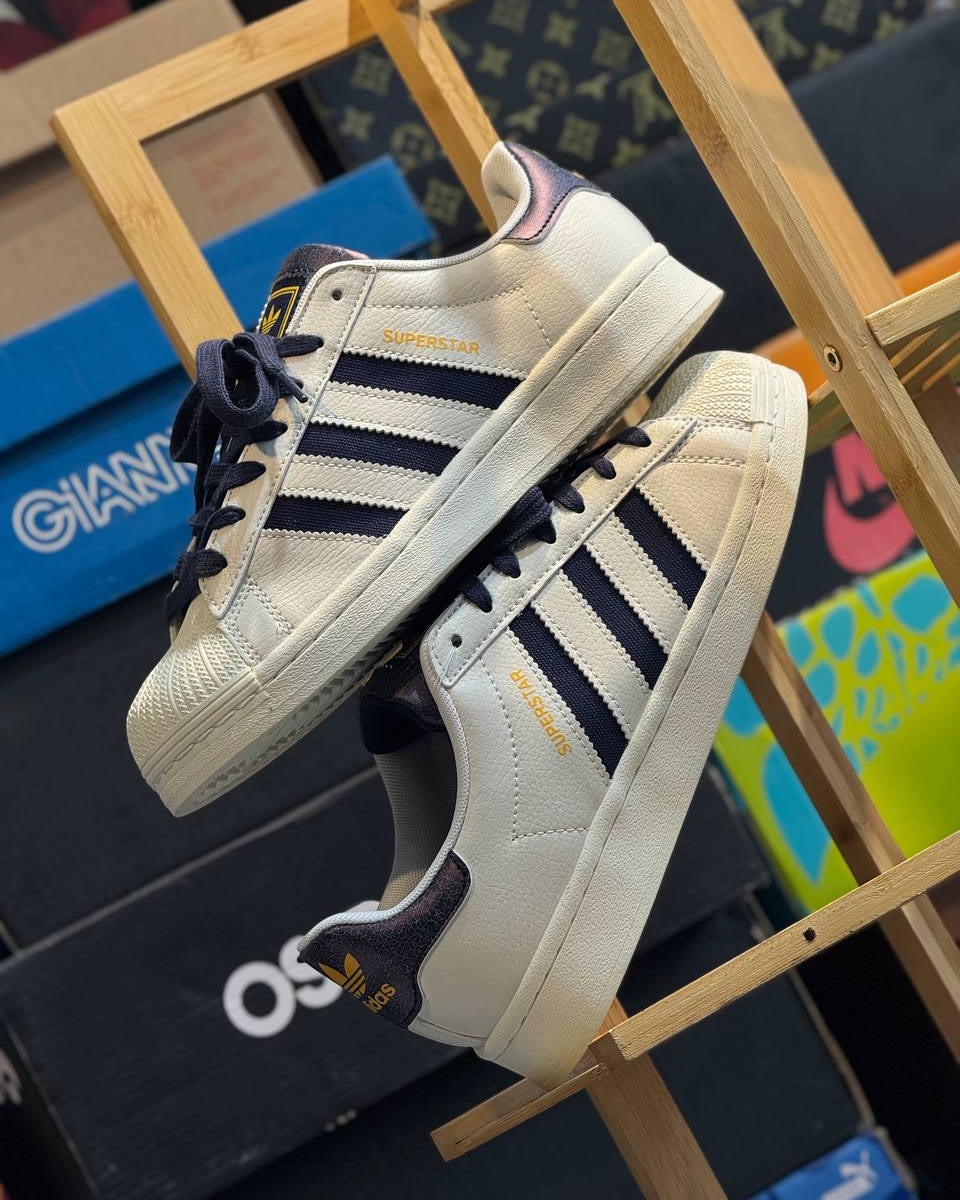 Adidas Superstar White Navy Gold