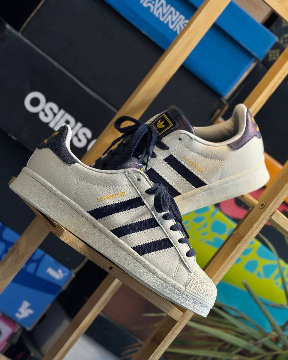 Adidas Superstar White Navy Gold