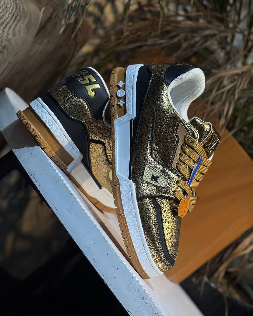 Louis Vuitton LV Trainer Sneaker Gold / Black / Gum