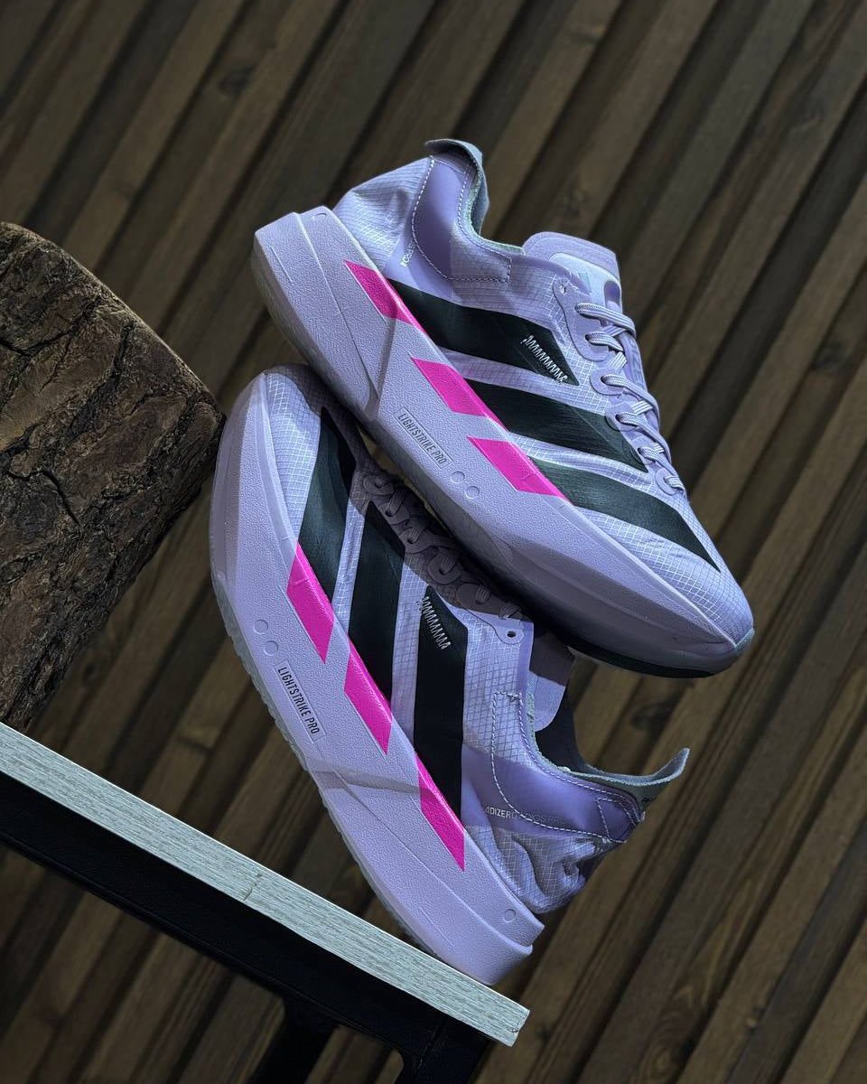 Adidas Adizero Adios Pro 4 Shock Pink / Zero Metallic / Aurora Plum