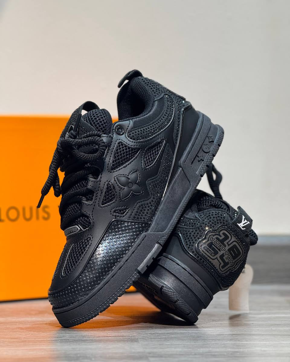 Louis Vuitton Trainer Black On Black