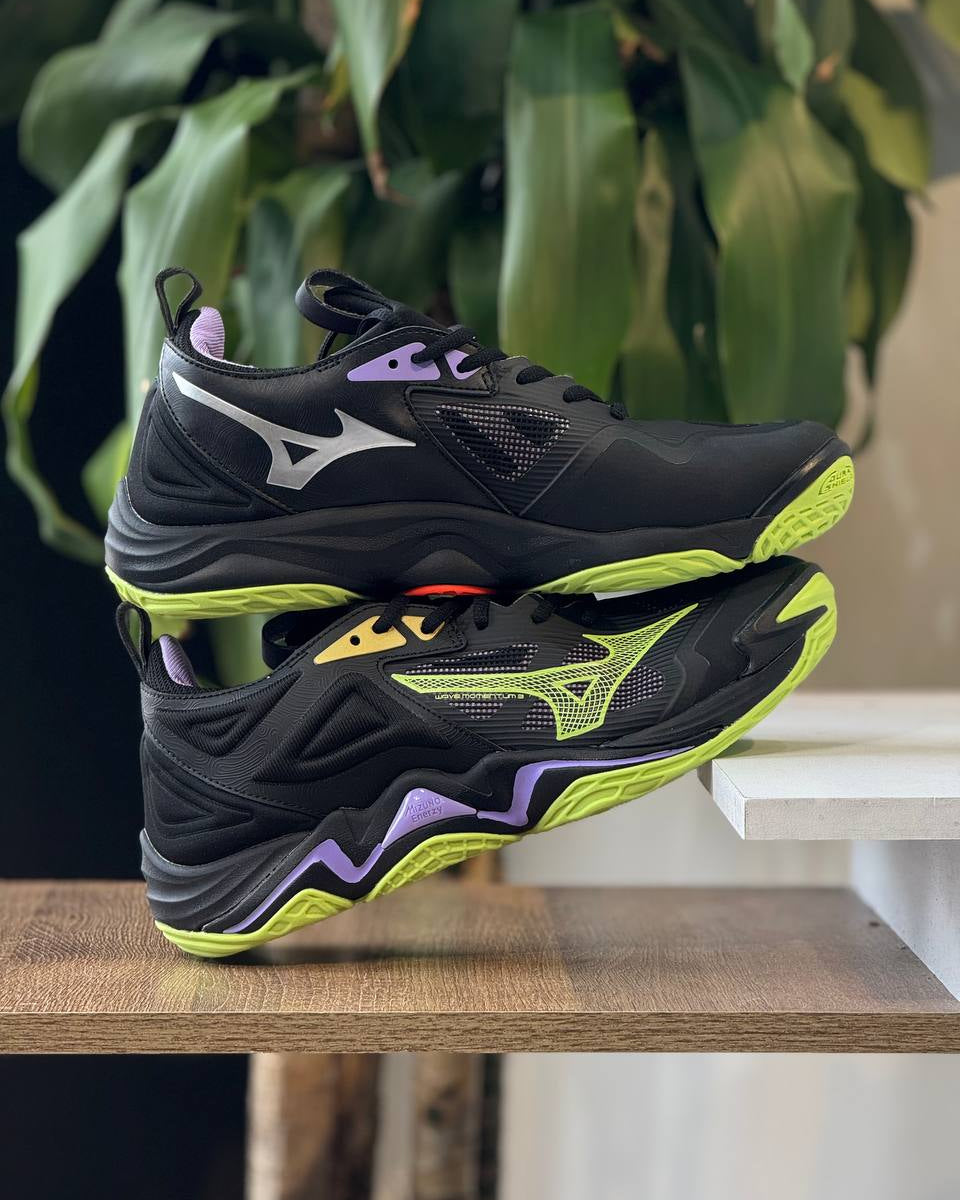 Mizuno Performance Indoor – Negro / Verde Neón