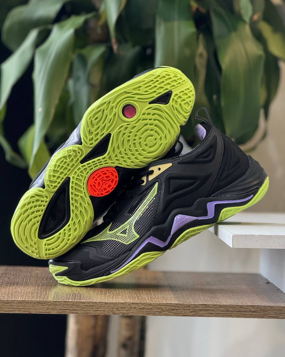 Mizuno Performance Indoor – Negro / Verde Neón